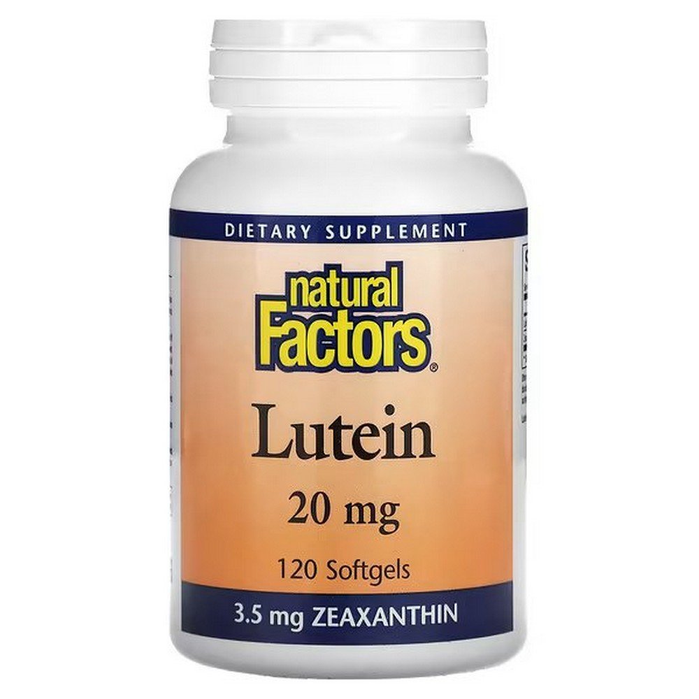 Natural Factors, Lutein, 20 mg, 120 Softgels,Natural Factors, Lutein, 20 mg, 120 Weichkapseln