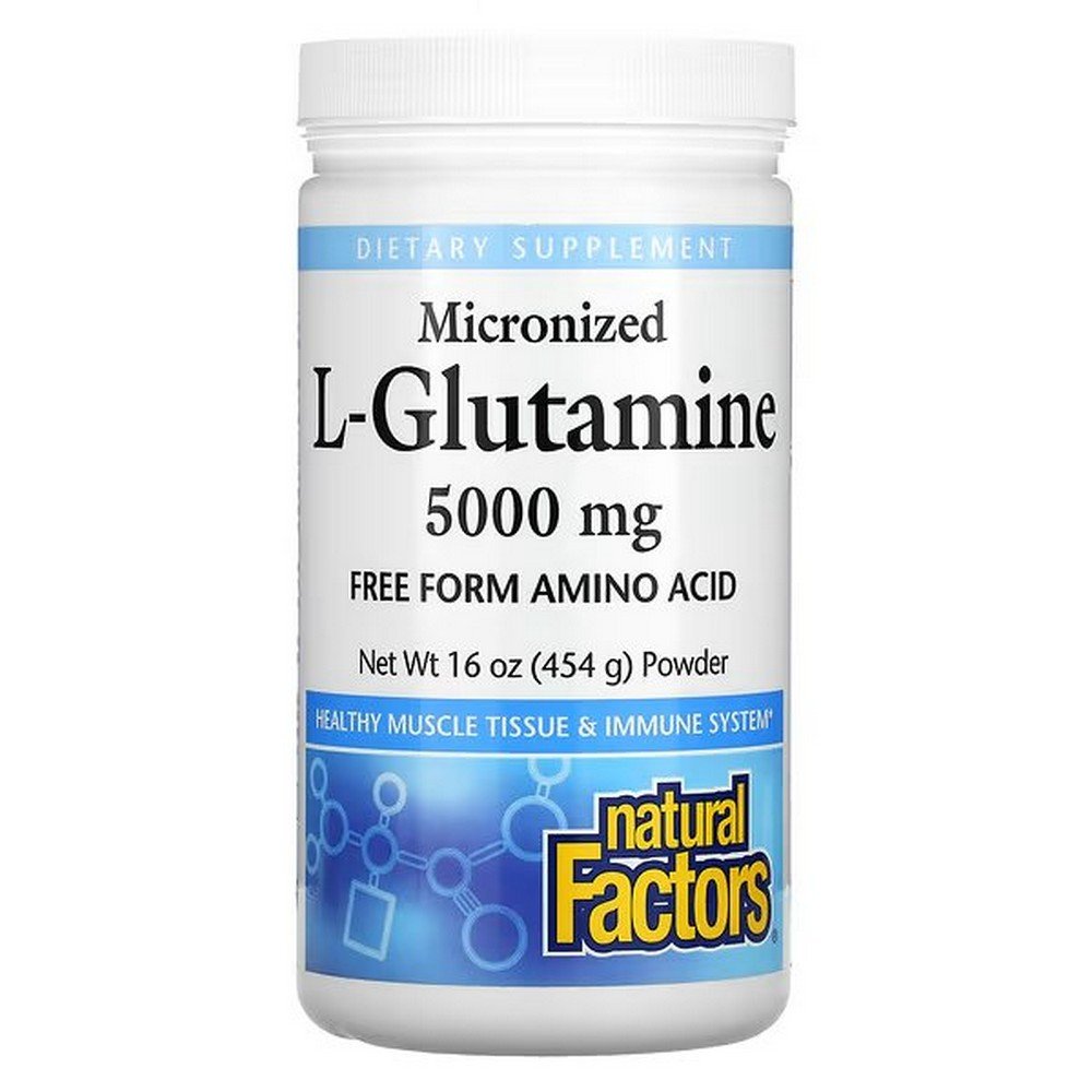 Natural Factors, Micronized L-Glutamine Powder, Micronized L-Glutamine Powder, 454 mg (16 oz.),Natural Factors, Micronized L-Glutamine Powder, mikronisiertes L-Glutamin-Pulver, 454 mg (16 oz.)