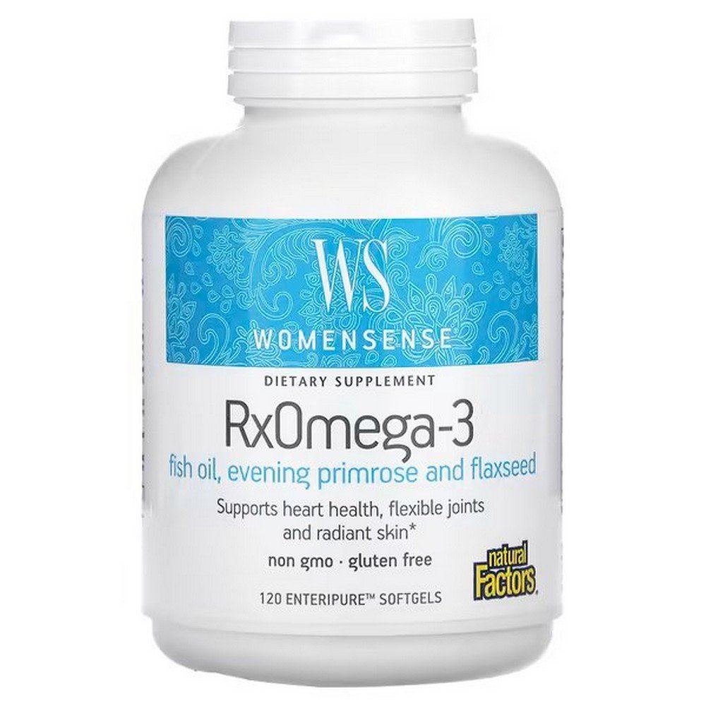 Natural Factors, WomenSense, RxOmega-3, 120 Enteripure Softgels,Natural Factors, WomenSense, RxOmega-3, 120 Enteripure-Weichkapseln