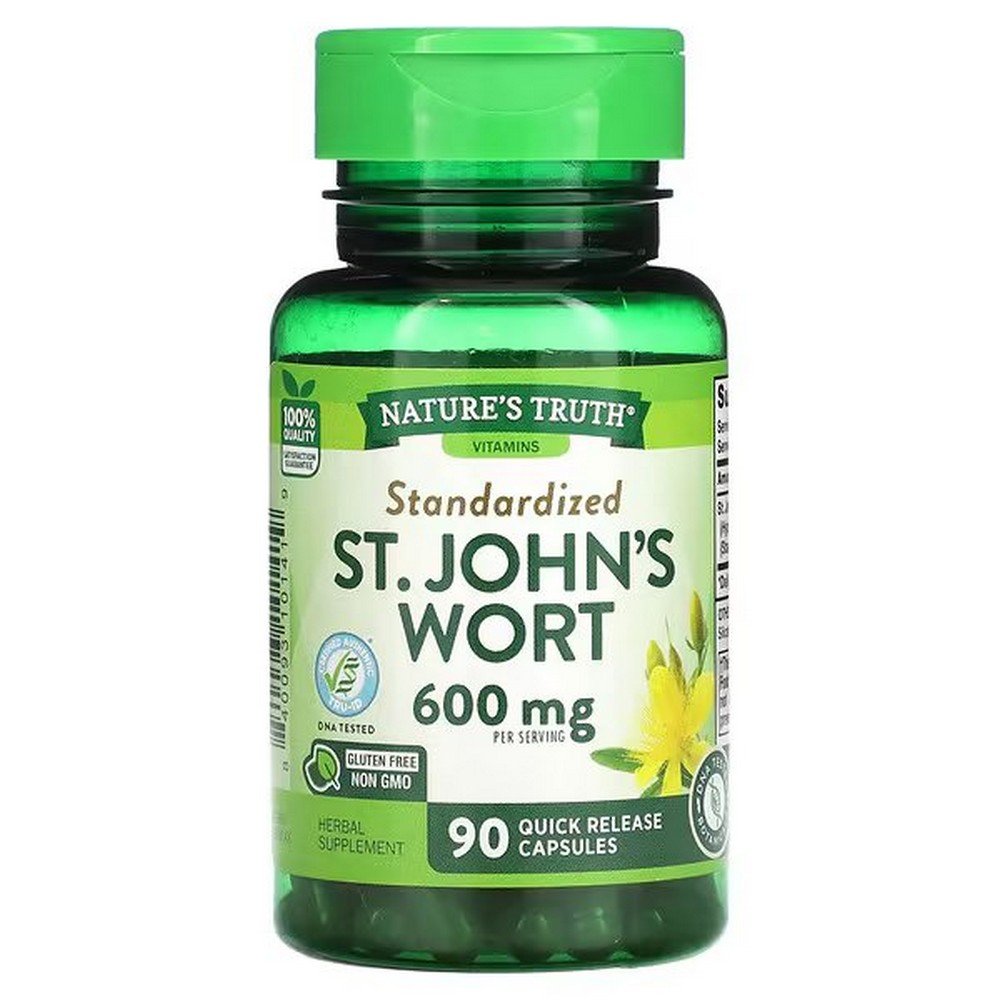 Nature's Truth, Standardized St. John's Wort, 600 mg, 90 Rapid Release Capsules (300 mg per capsule),Nature's Truth, standardisiertes Johanniskraut, 600 mg, 90 Kapseln mit schneller Freisetzung (300 mg pro Kapsel)