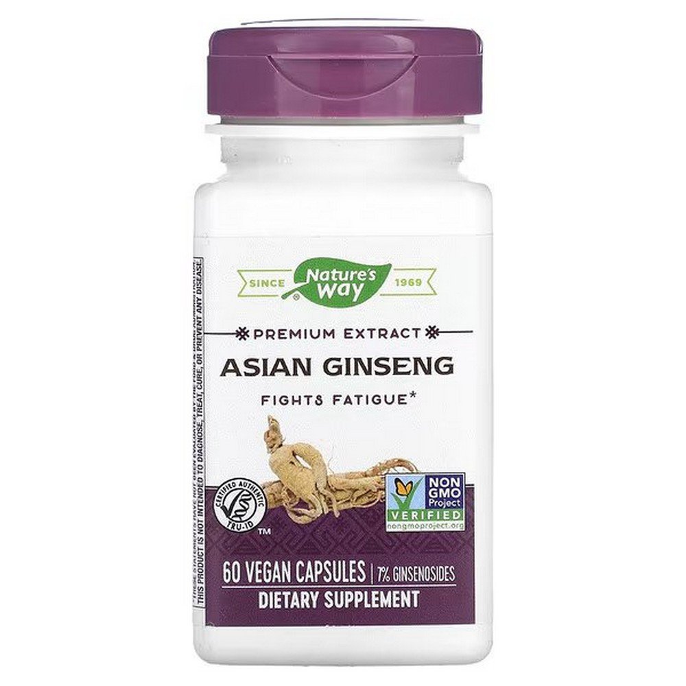 Nature's Way, Premium Extract, Asian Ginseng, 60 vegan capsules;Nature's Way, Premium-Extrakt, Asiatischer Ginseng, 60 vegane Kapseln