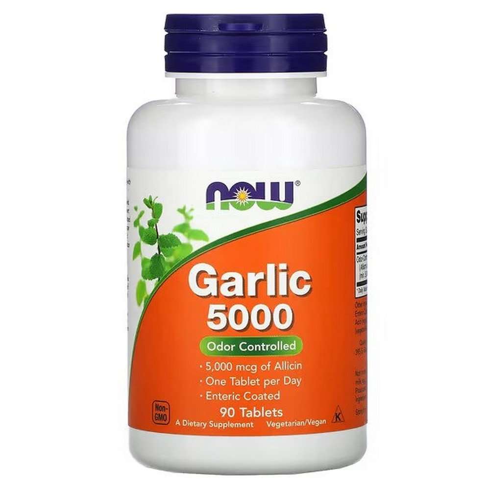 NOW Foods, Garlic 5000, Garlic, 90 Tablets,NOW Foods, Garlic 5000, Knoblauch, 90 Tabletten