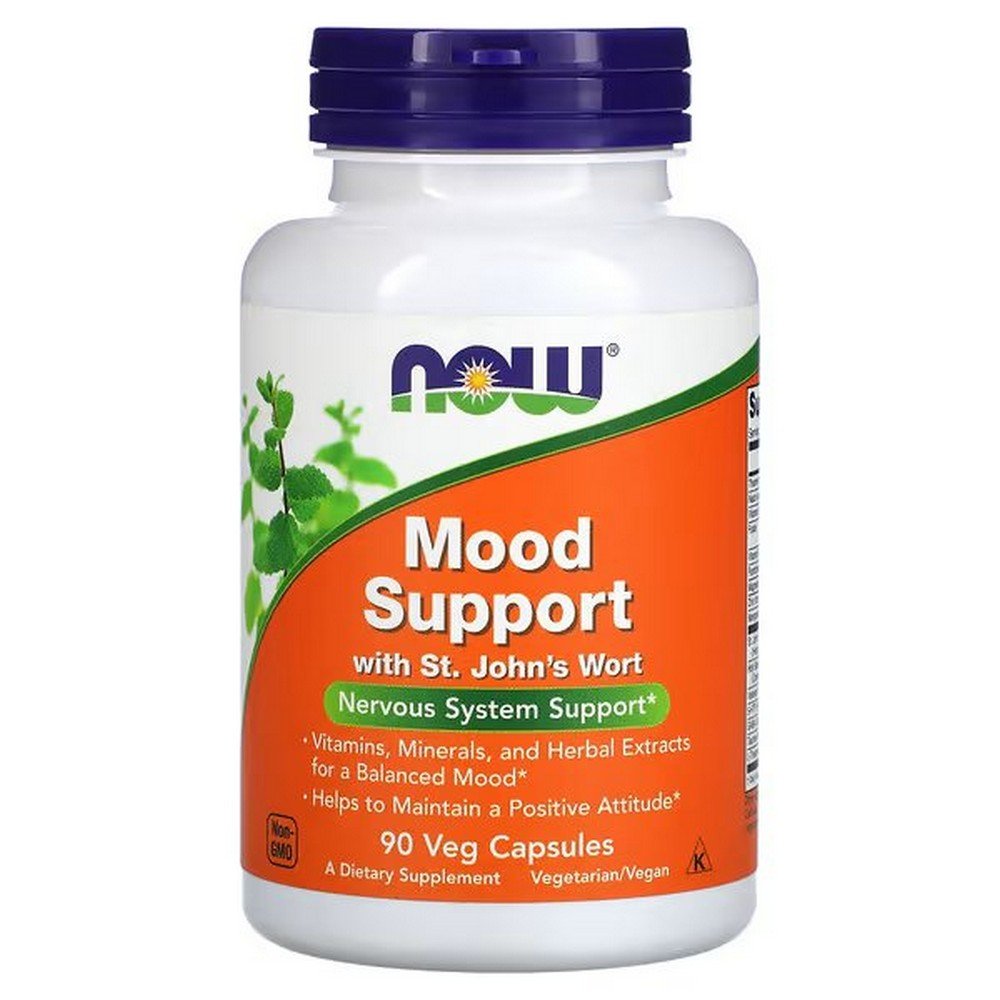 NOW Foods, Mood Support with St. John's Wort, mood support with St. John's Wort, 90 vegetable capsules,NOW Foods, Mood Support with St. John‘s Wort, Unterstützung der Stimmung mit Johanniskraut, 90 pflanzliche Kapseln