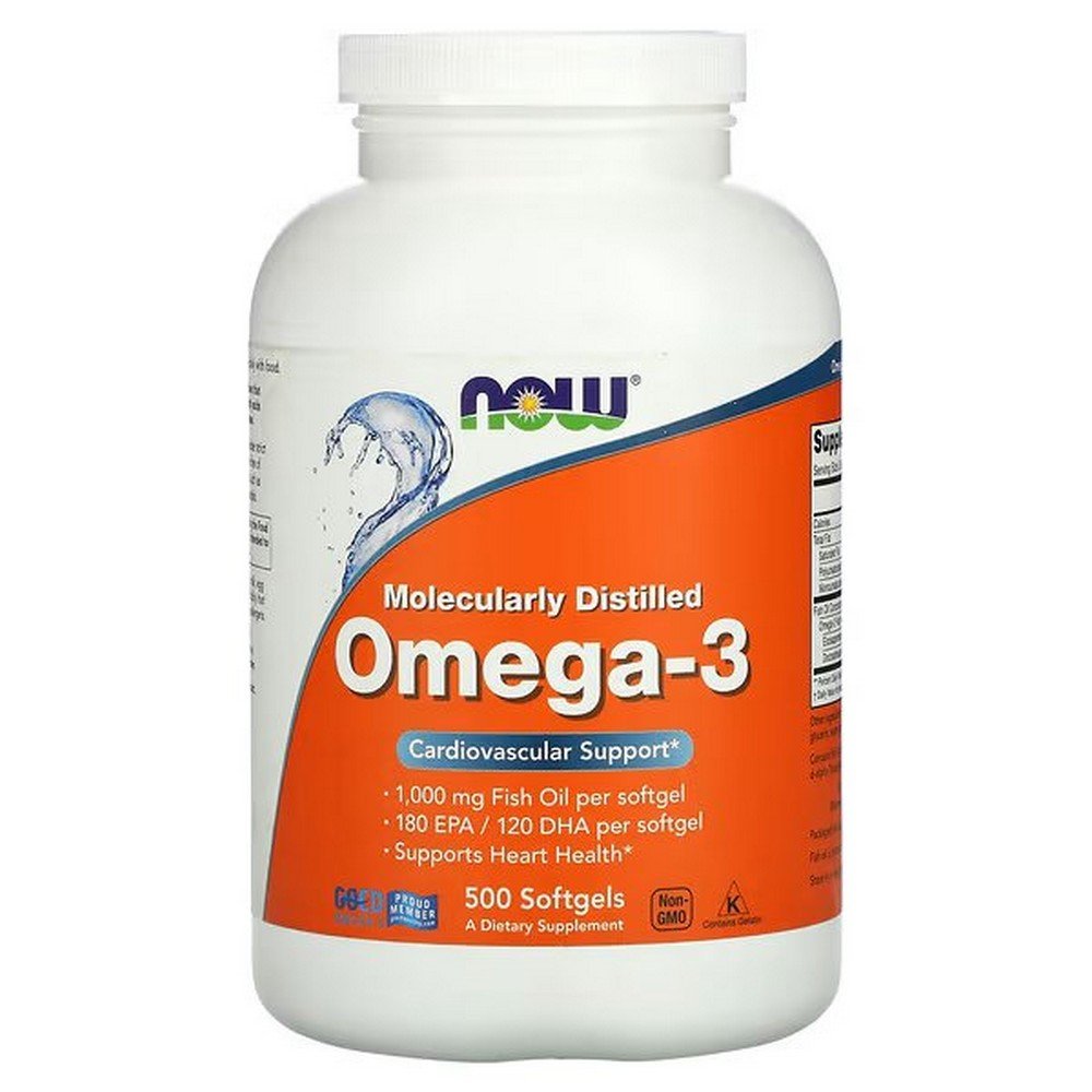 NOW Foods, Omega-3, 500 Softgels,NOW Foods, Omega-3, 500 Weichkapseln