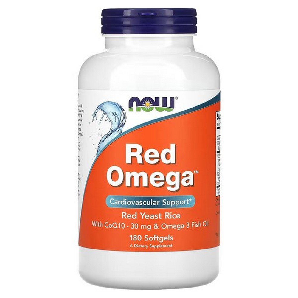 NOW Foods, Red Omega, Red Yeast Rice with CoQ10, 180 soft capsules,NOW Foods, Red Omega, Red Yeast Rice with CoQ10, Rotschimmelreis mit CoQ10, 180 Weichkapseln