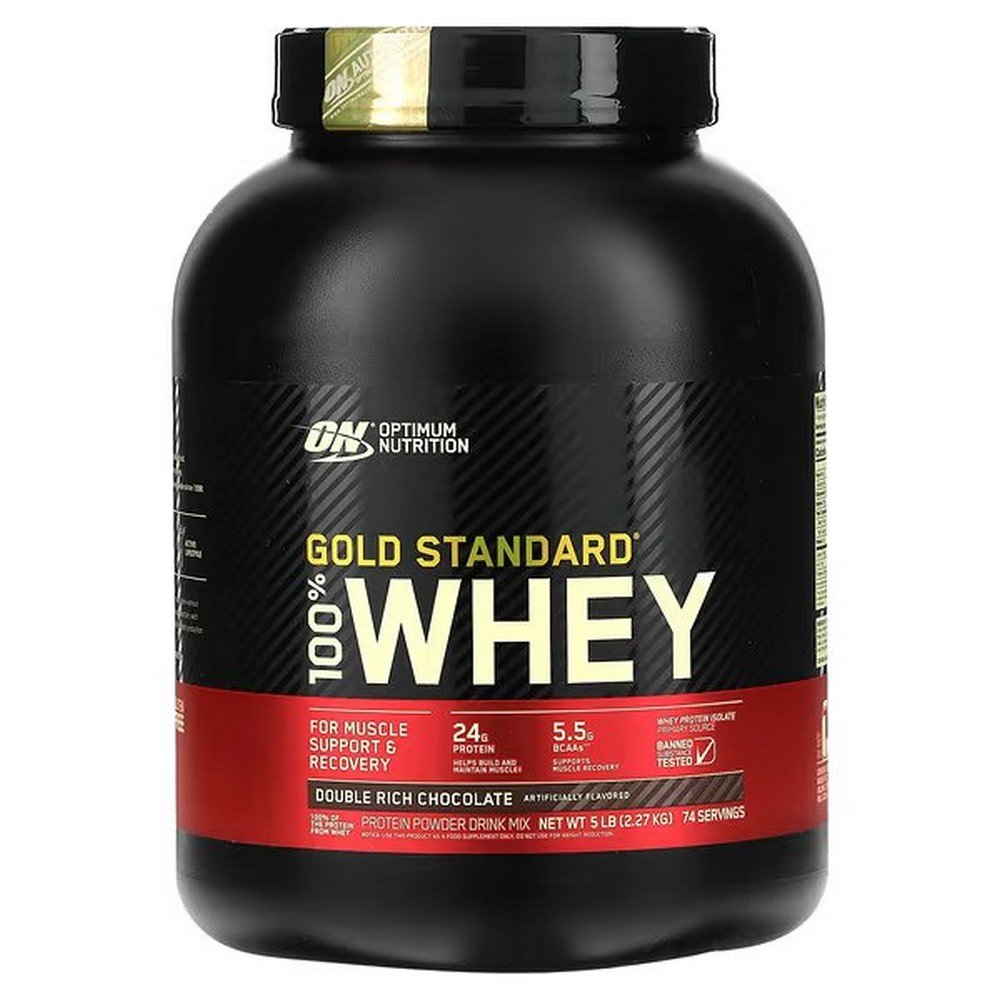 Optimum Nutrition, Gold Standard 100% Whey, Double Rich Chocolate, Chocolate, 2.27 kg (5 lbs.),Optimum Nutrition, Gold Standard 100% Whey, Double Rich Chocolate,  Schokolade, 2,27 kg (5 lbs.)