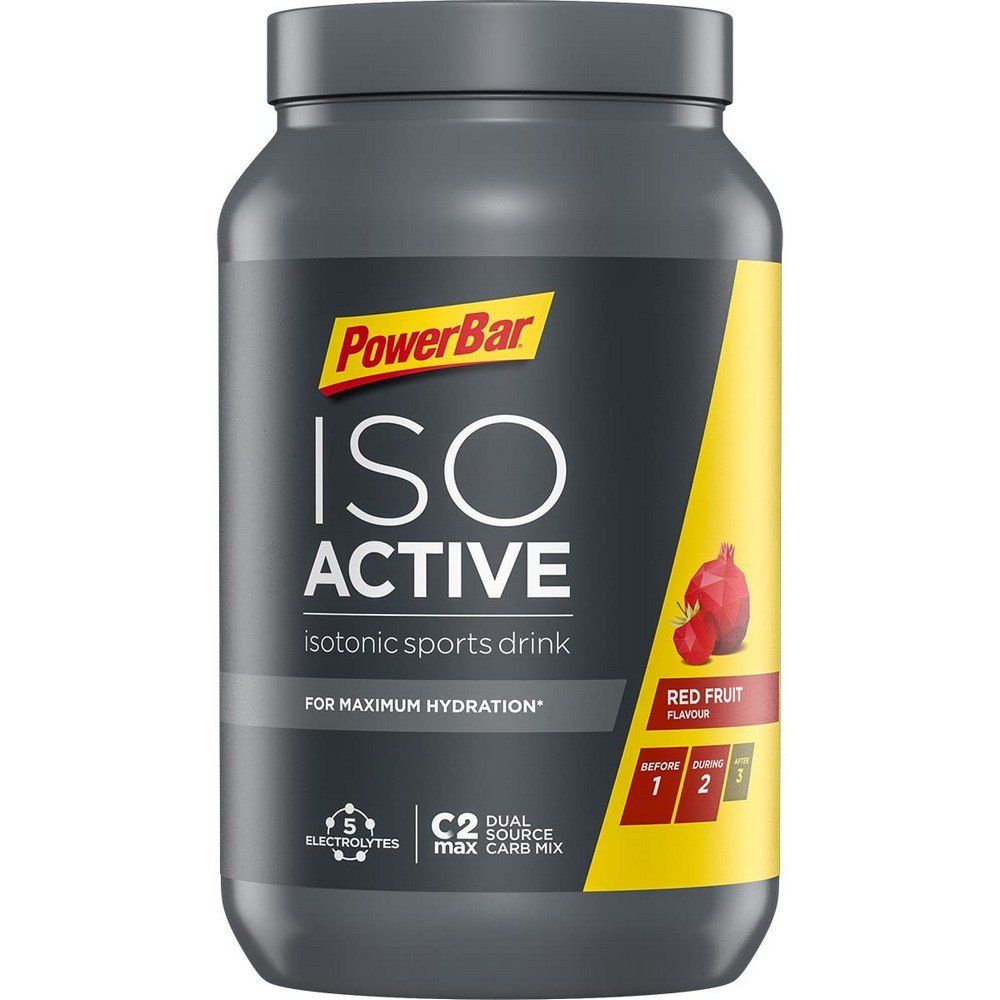 PowerBar Isoactive Red Fruit 1320g - Isotonic Sports Drink - 5 Electrolytes + C2MAX, soactive Red Fruit 1320g – Isotonisches Sportgetränk – 5 Elektrolyte + C2MAX