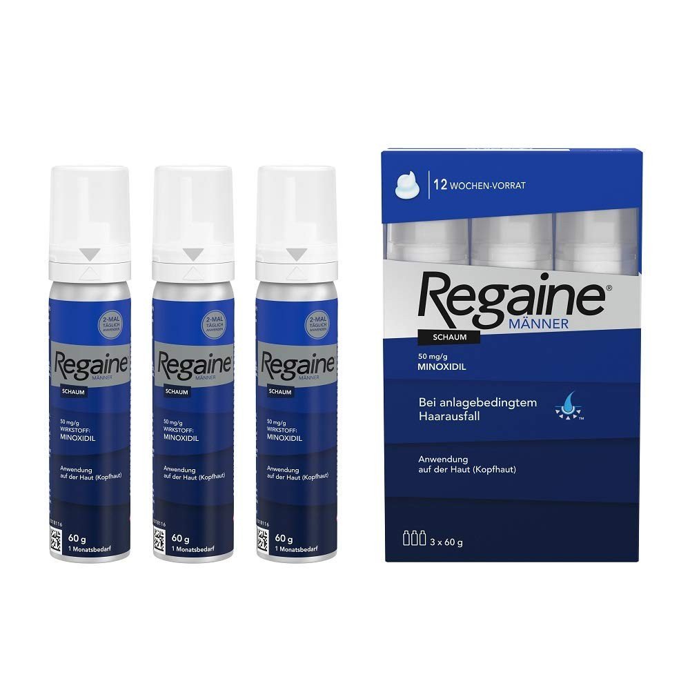 Regaine Men's Foam 3 x 60 ml, Herrenschaum 3 x 60 ml