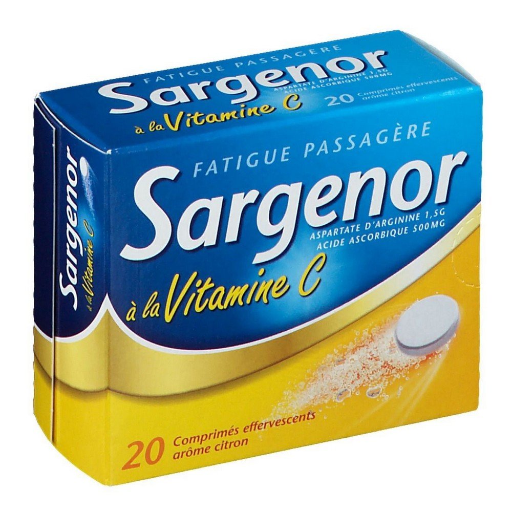 Sargenor Vitamin C Temporary Fatigue 20 tablets,Sargenor Vitamine C Fatigue Temporaire 20 comprimés