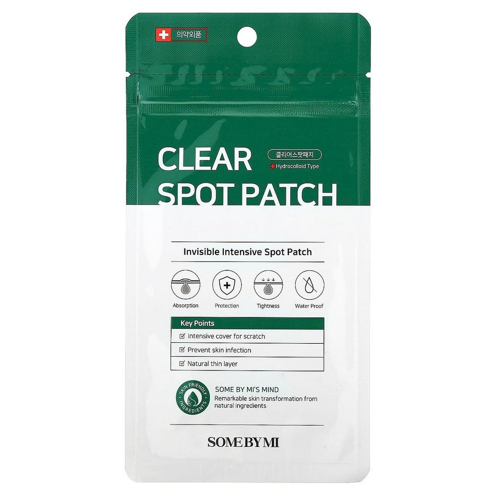 SOME BY MI, Clear Spot Patch, 18 Patches,SOME BY MI, 30 Days Miracle Clear Spot Patch, durchsichtige Pflaster gegen Hautunreinheiten und Flecken, 18 Pflaster