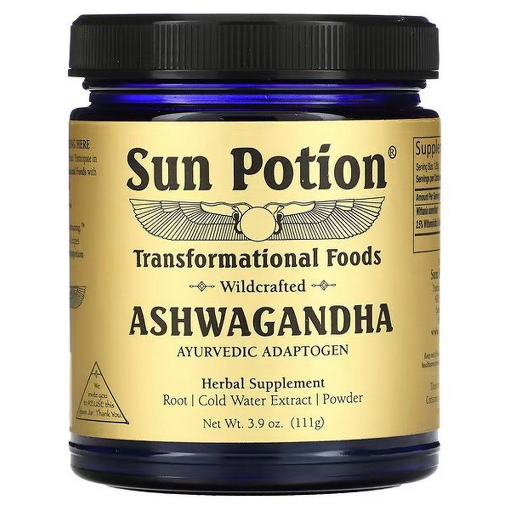 Sun Potion, Ashwagandha powder, wild grown, 111 g,Sun Potion, Ashwagandha-Pulver, wild gezogen, 111 g
