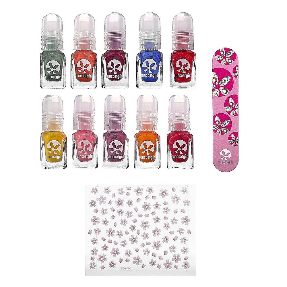 SuncoatGirl, Water-Based Nail Polish Kit, Party Palette, 12 Piece Kit,SuncoatGirl, Water-Based Nail Polish Kit, Party-Palette, 12-teiliges Set