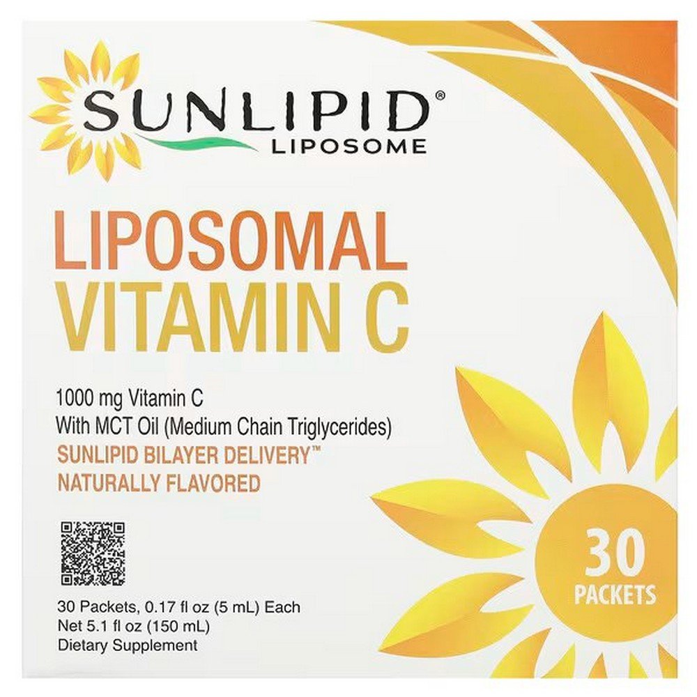 Sunlipid, Liposomal Vitamin C with MCT Oil, liposomales Vitamin C mit MCT-Öl, 30 Beutel, je 5 ml (0,17 fl. oz.),Sunlipid, Liposomal Vitamin C with MCT Oil, liposomales Vitamin C mit MCT-Öl, 30 Beutel, je 5 ml (0,17 fl. oz.)