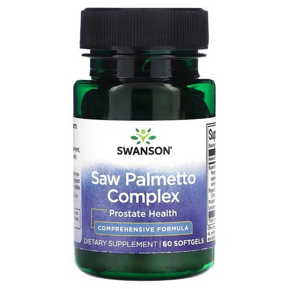 Swanson, Saw Palmetto Complex, 60 Softgels,Swanson, Sägepalmen-Komplex, 60 Weichkapseln
