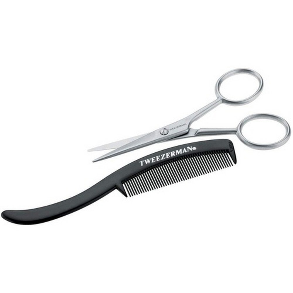 Tweezerman beard scissors and comb,Tweezerman Bartschere und Kamm