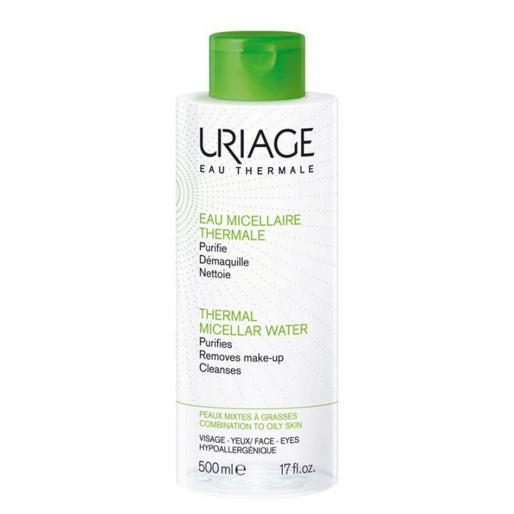 Uriage Micellar Water Combination to Oily Skin 500ml,Uriage Eau Micellaire Peaux Mixtes à Grasses 500 ml