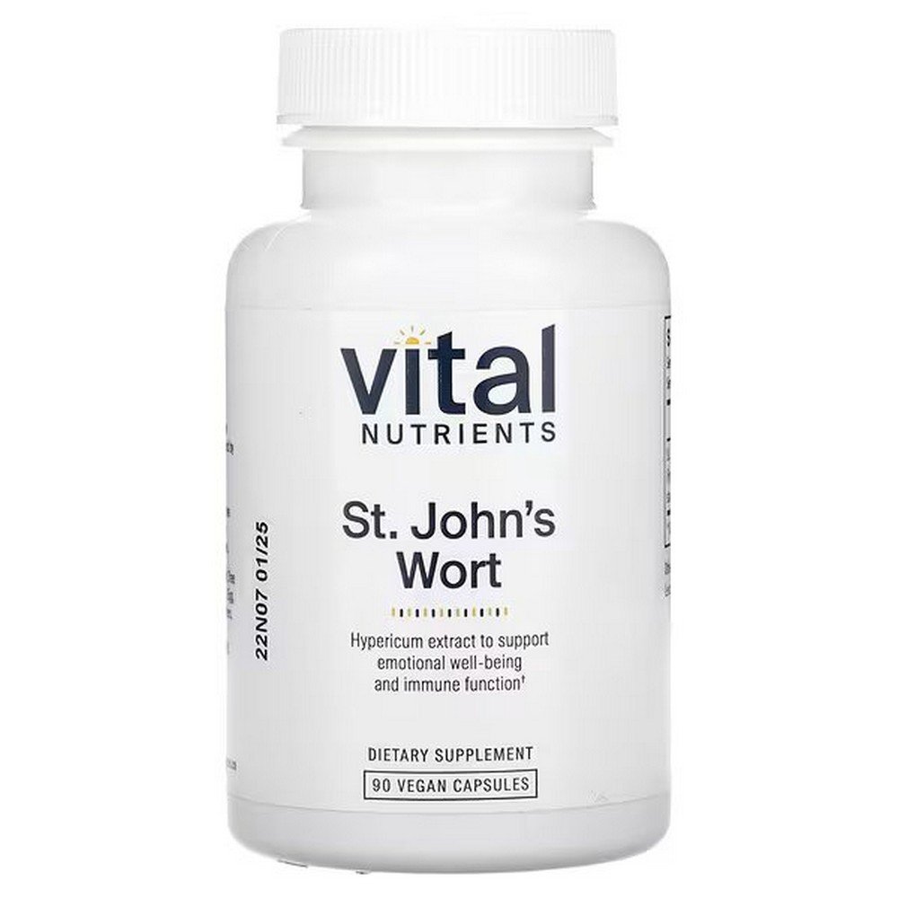 Vital Nutrients, St. John's Wort, 90 vegan capsules>Vital Nutrients, Johanniskraut, 90 vegane Kapseln