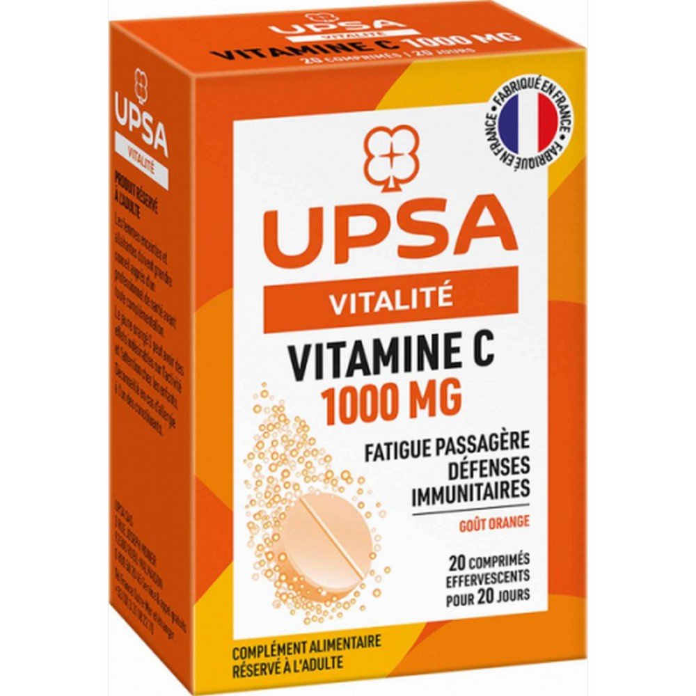 VITAMIN C UPSA 1 000mg effervescent tablets 20,VITAMINE C UPSA 1 000 mg comprimés effervescents 20