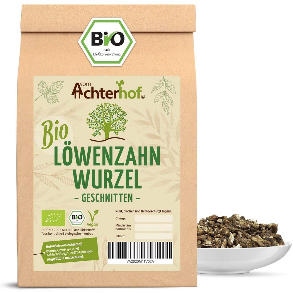 vom-Achterhof andelion Root Organic Dried Cut (250g), Andelionwurzel Bio getrocknet geschnitten (250g)