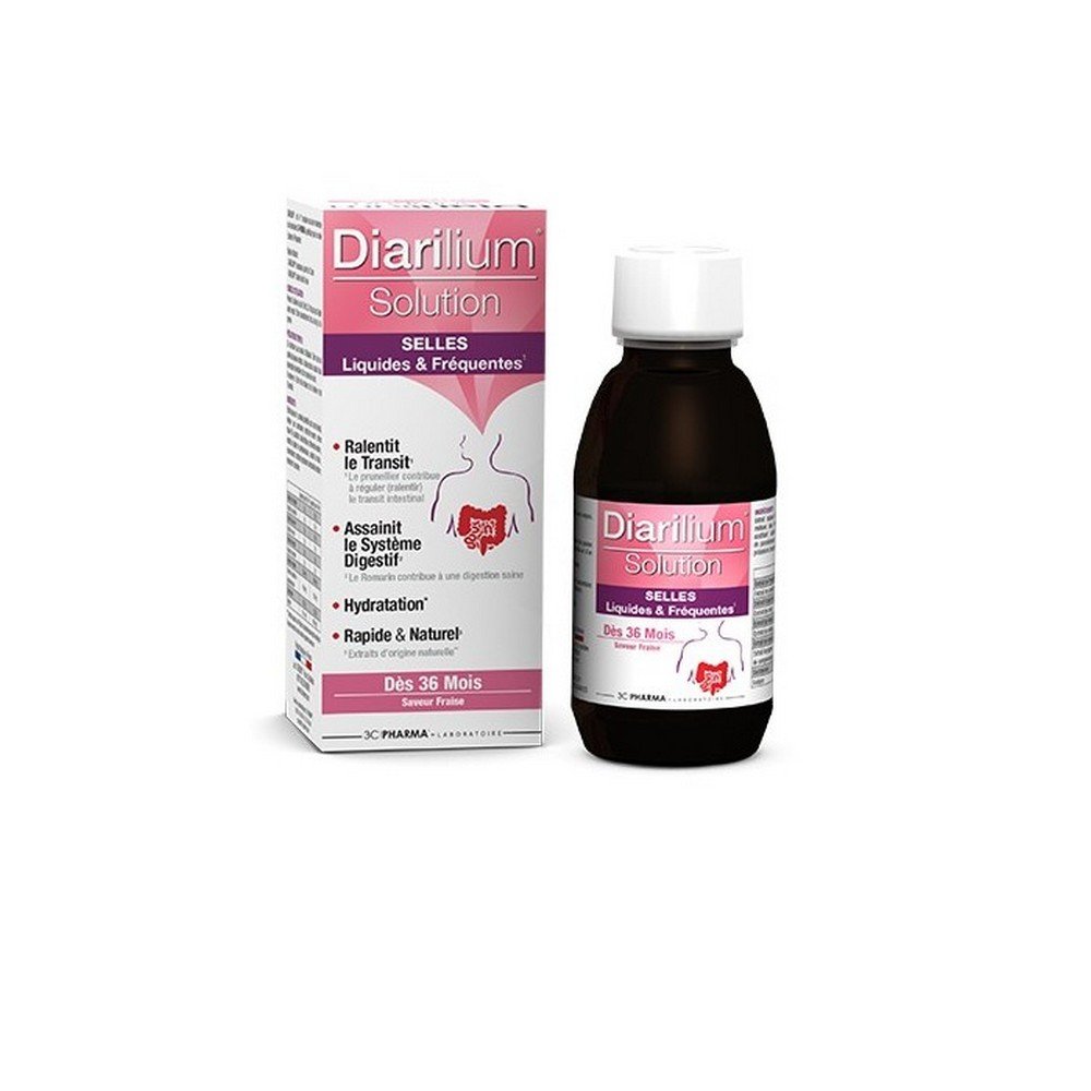 3C Pharma Diarilium Liquid Stool Solution and Frequent Children 125ml,3C Pharma Diarilium Solution Liquide pour Selles et Enfants Fréquents 125 ml