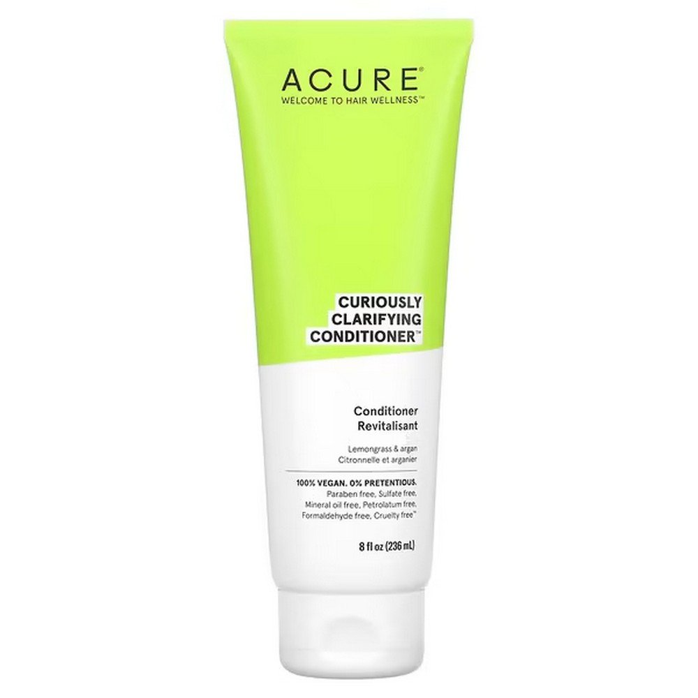 ACURE, Curiously Clarifying Conditioner, Lemongrass and Argan, 8 fl. oz. (236.5 ml),ACURE, Кондиционер Curually Clarifying, Лемонграсс и Аргана, 8 жидких унций (236,5 мл)