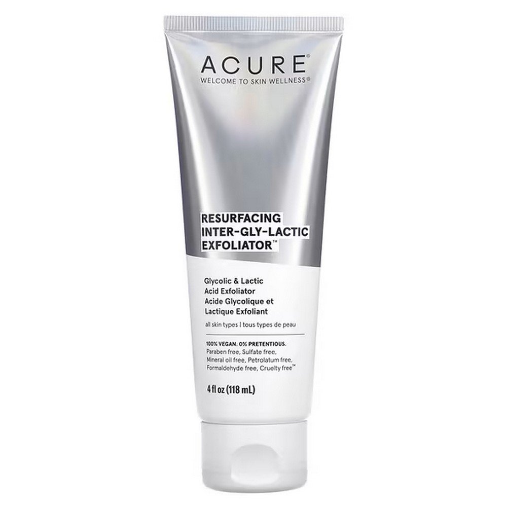 ACURE, Resurfacing, Inter-Gly-Lactic Exfoliator, 4 fl. oz. (118 ml);ACURE, Resurfacing, молочнокислый отшелушивающий раствор, 118 мл (4 жидк. Унции)