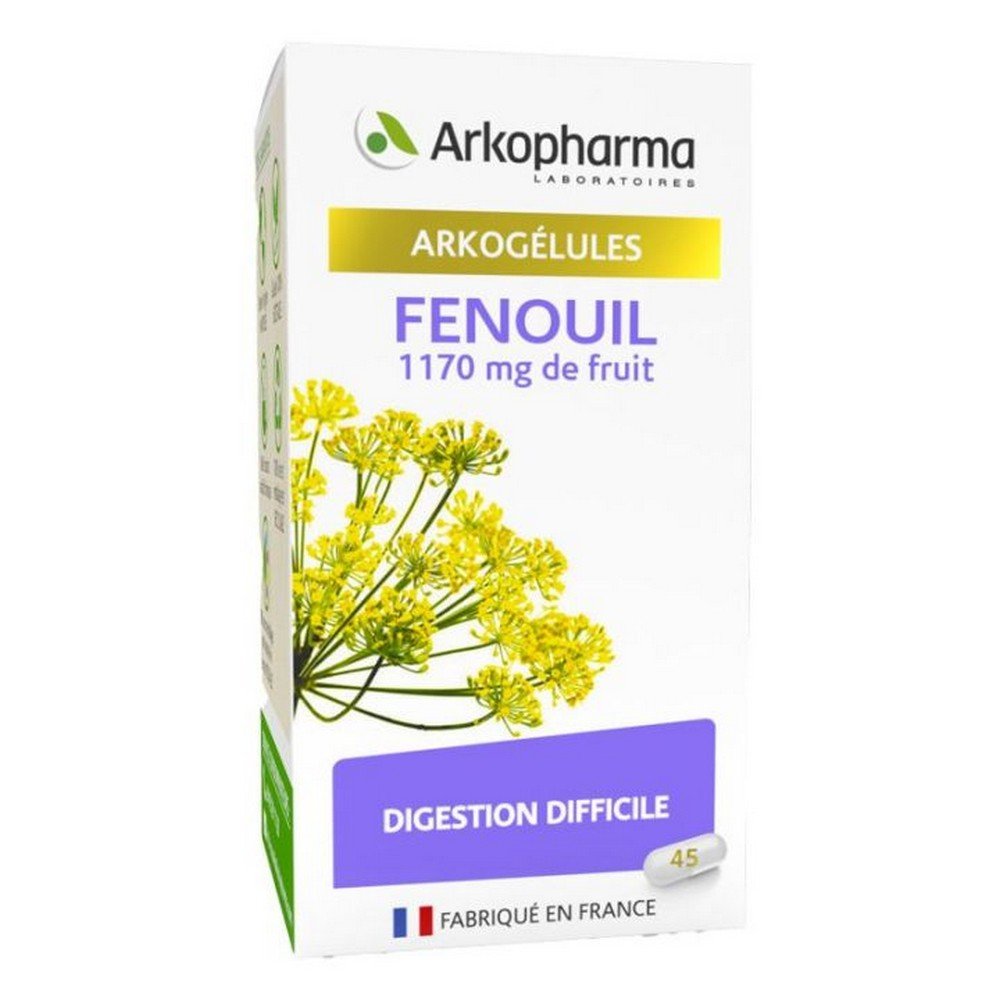 Arkogélules Fennel Difficult Digestion 45 capsules,Arkogélules Fenouil Digestion Difficile 45 gélules