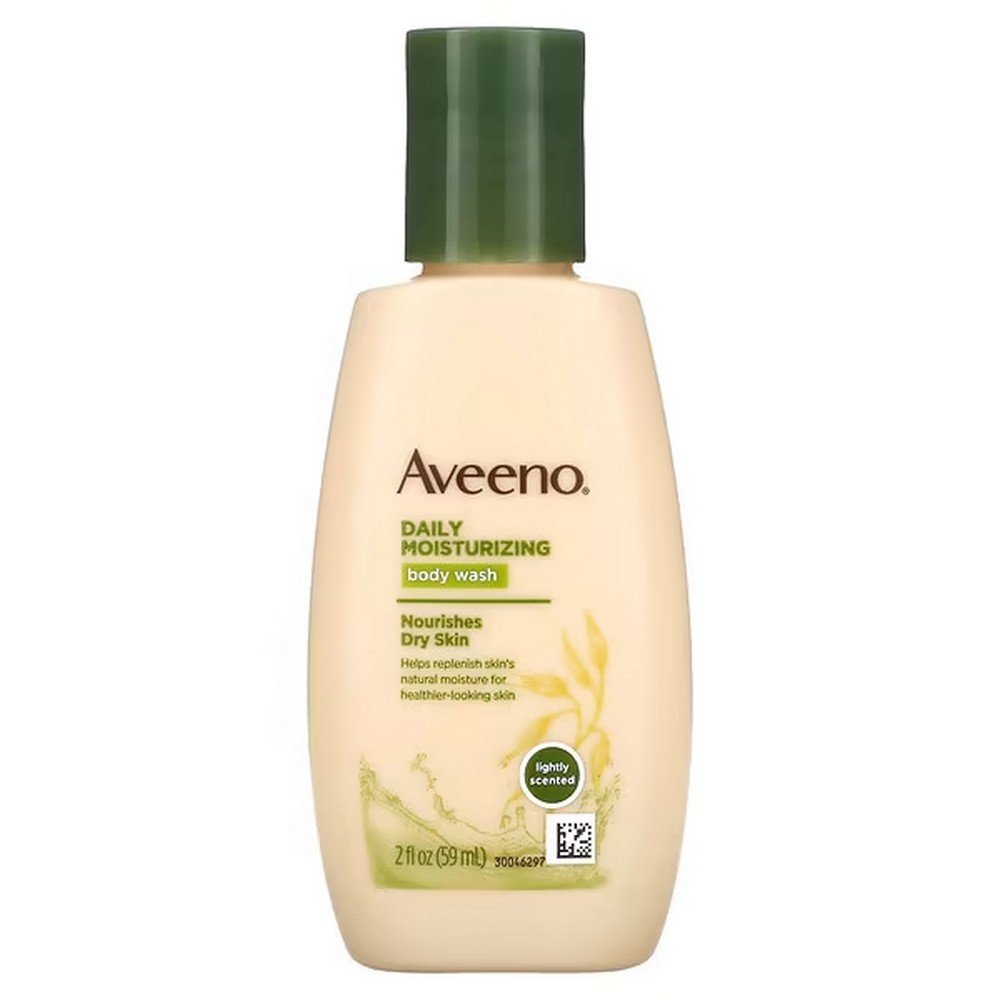 Aveeno, Daily Moisturizing Body Wash, 2 fl. oz. (59 ml),Aveeno, увлажняющий гель для тела для ежедневного применения, 59 мл (2 жидк. унций)