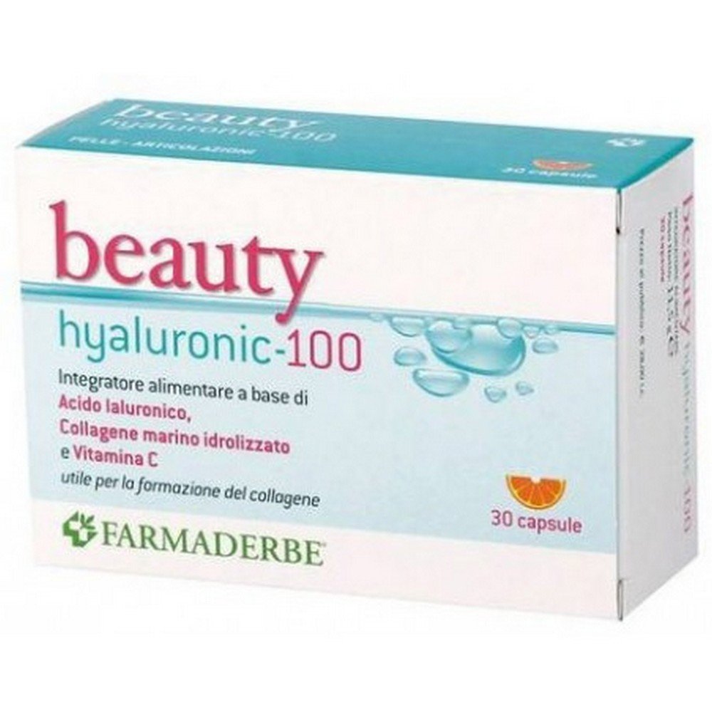 Beauty Hyaluronic, 100 Supplement Collagen Formation,30 ,Uroda hialuronowy, 100 suplementów do tworzenia kolagenu, 30,FARMADERBE