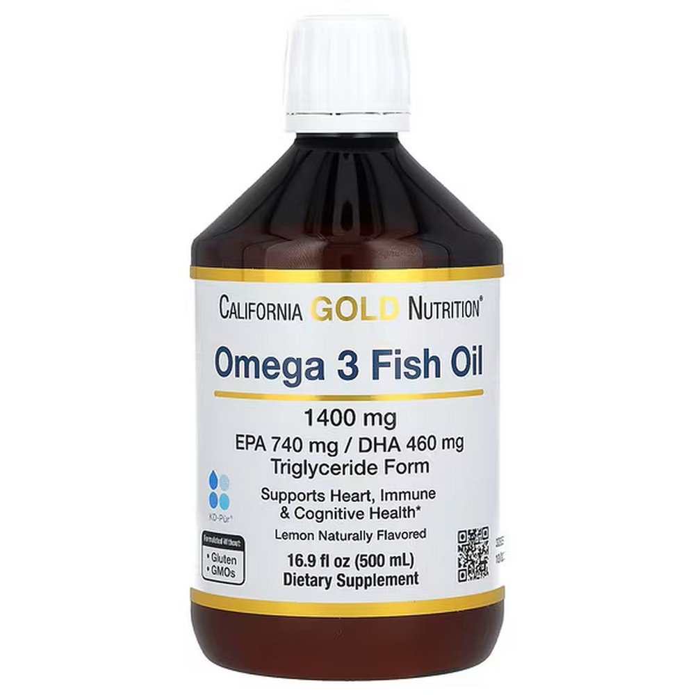 California Gold Nutrition, Norwegian Omega-3 Fish Oil,  Natural Lemon Flavor, 500 ml (16.9 fl. oz.),California Gold Nutrition, norwegisches Omega-3-Fischöl, natürlicher Zitronengeschmack, 500 ml (16,9 fl. oz.)