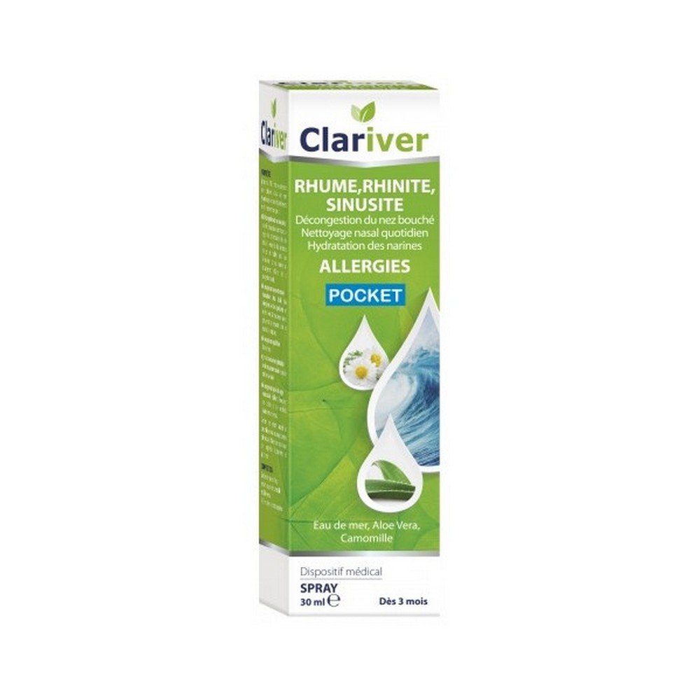 Clariver Natural Active Nasal Spray 30ml,Clariver Spray Nasal Actif Naturel 30 ml