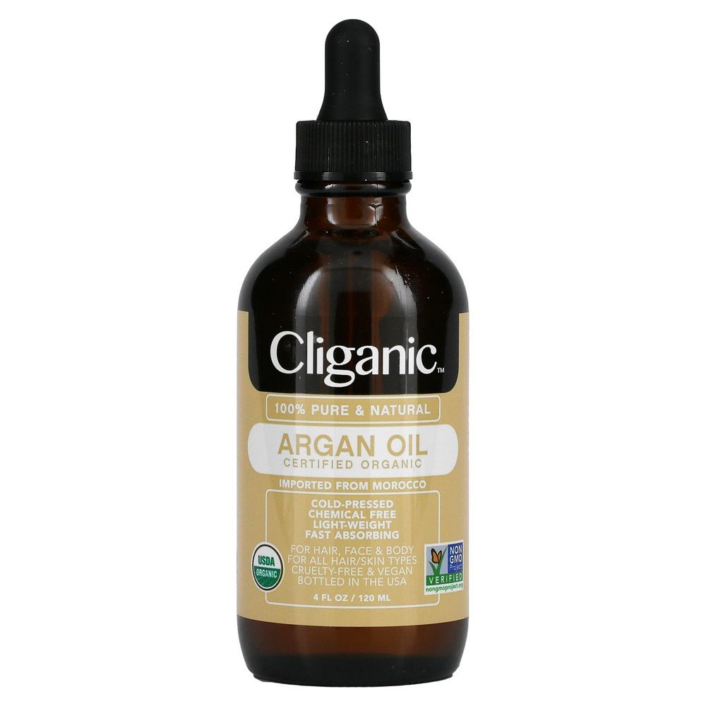 Cliganic, 100% Pure & Natural, Argan Oil, 4 fl oz (120 ml) ,Cliganic, 100% Pure & Natural Argan Oil, 100% reines und natürliches Arganöl, 120 ml (4 fl. oz.)