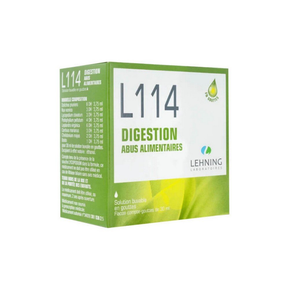 DIGESTIVE DISORDERS L114 Homeopathy Lehning;TROUBLES DIGESTIFS L114 Homéopathie Lehning