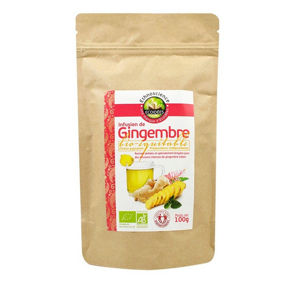 ECOIDEES ORGANIC Ginger Infusion 100G,ECOIDEES Infusion Gingembre BIO 100G