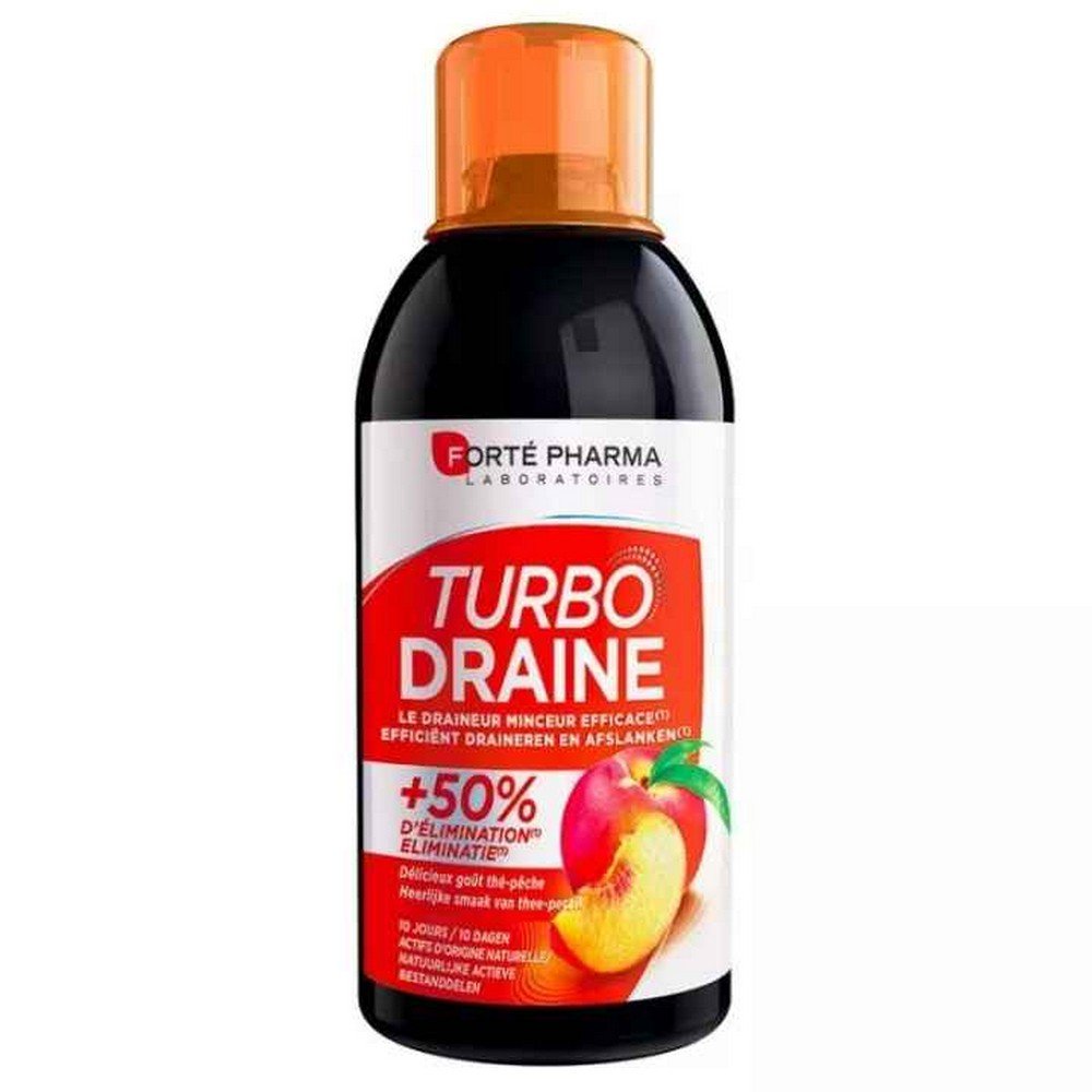 Forté Pharma Turbodraine Slimming Drainer Green Tea Peach 500ml,Turbodraine Draineur Minceur Thé Vert Pêche 500 ml