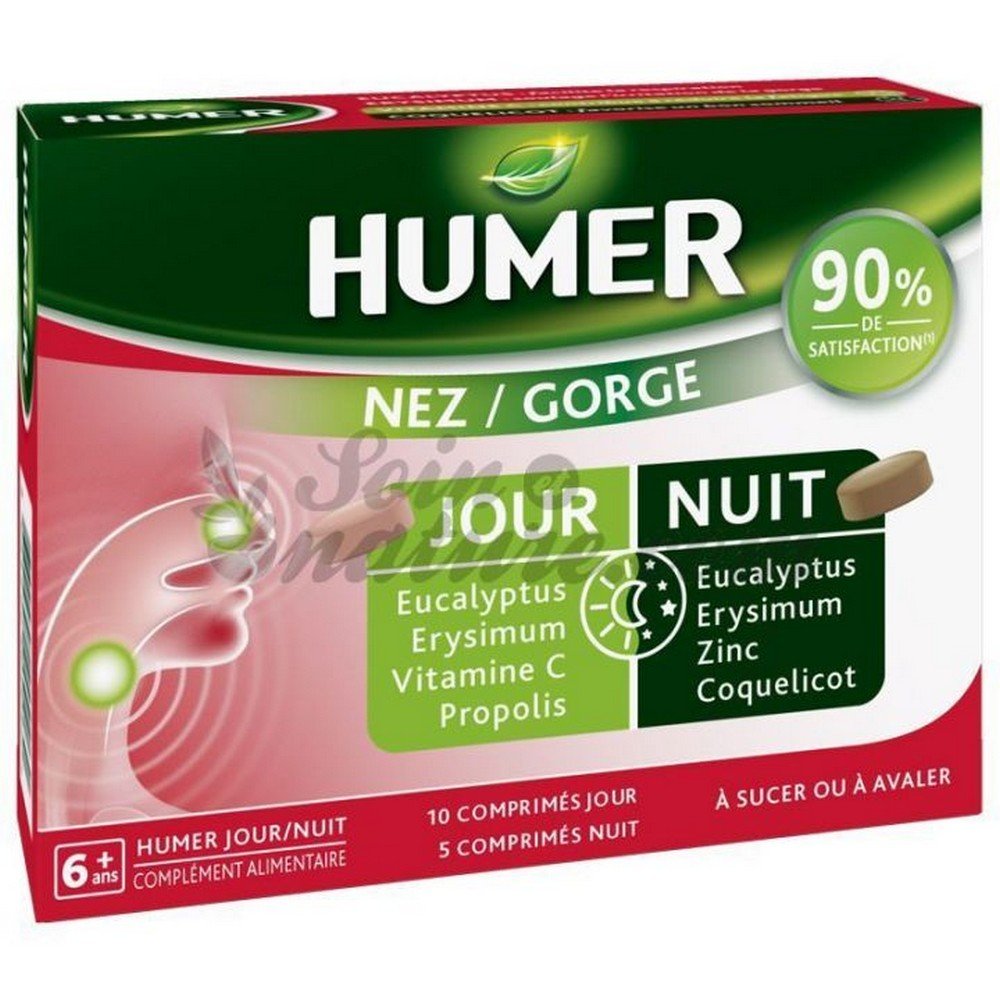 HUMER DAY / NIGHT Natural cold 15 tablets,HUMER JOUR/NUIT Rhume naturel 15 comprimés