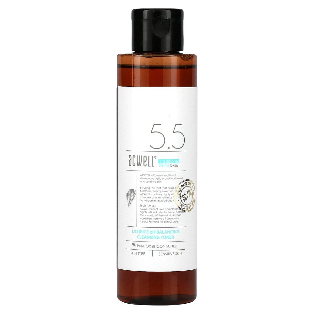 Acwell, 5.5 Licorice pH Balancing Cleansing Toner, 150 ml,Acwell, 5,5 Süßholz pH-ausgleichendes Gesichtswasser, 150 ml