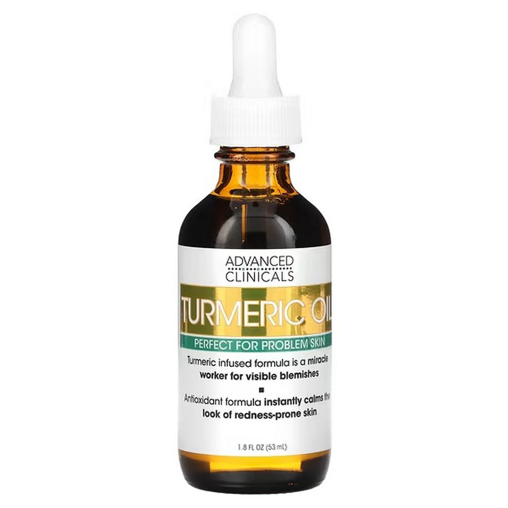 Advanced Clinicals, Turmeric Oil, Perfect for Problem Skin, 53 ml (1.8 fl. oz.),Advanced Clinicals, масло куркумы, идеальное для проблемной кожи, 53 мл (1,8 жидк. унции)