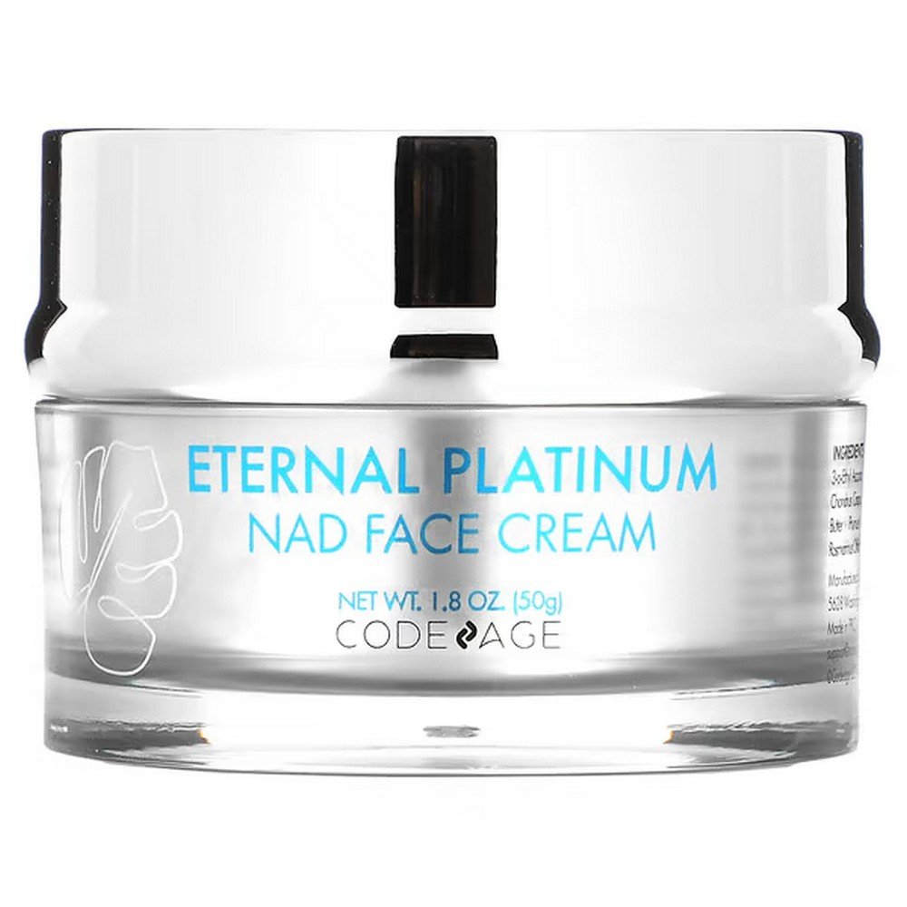 Codeage, Eternal Platinum NAD Face Cream, 50 g (1.8 oz.),Codeage, Крем для лица Eternal Platinum NAD, 1,8 унции (50 г)