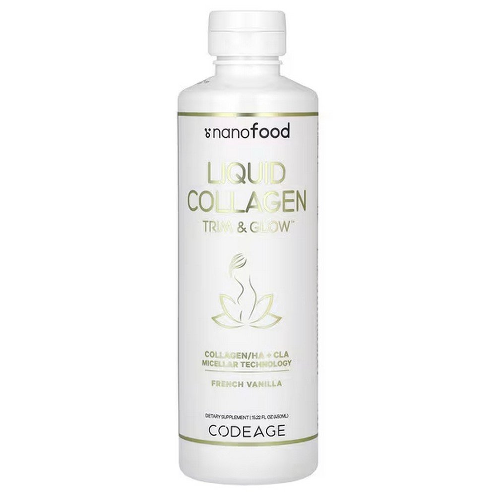 Codeage, Nanofood, Liquid Collagen, Liquid Collagen, Trim & Glow, 450 ml (15.22 fl. oz.),Codeage, Nanofood, жидкий коллаген, добавка для трима и сияния, 450 мл (15,22 жидк. унции)