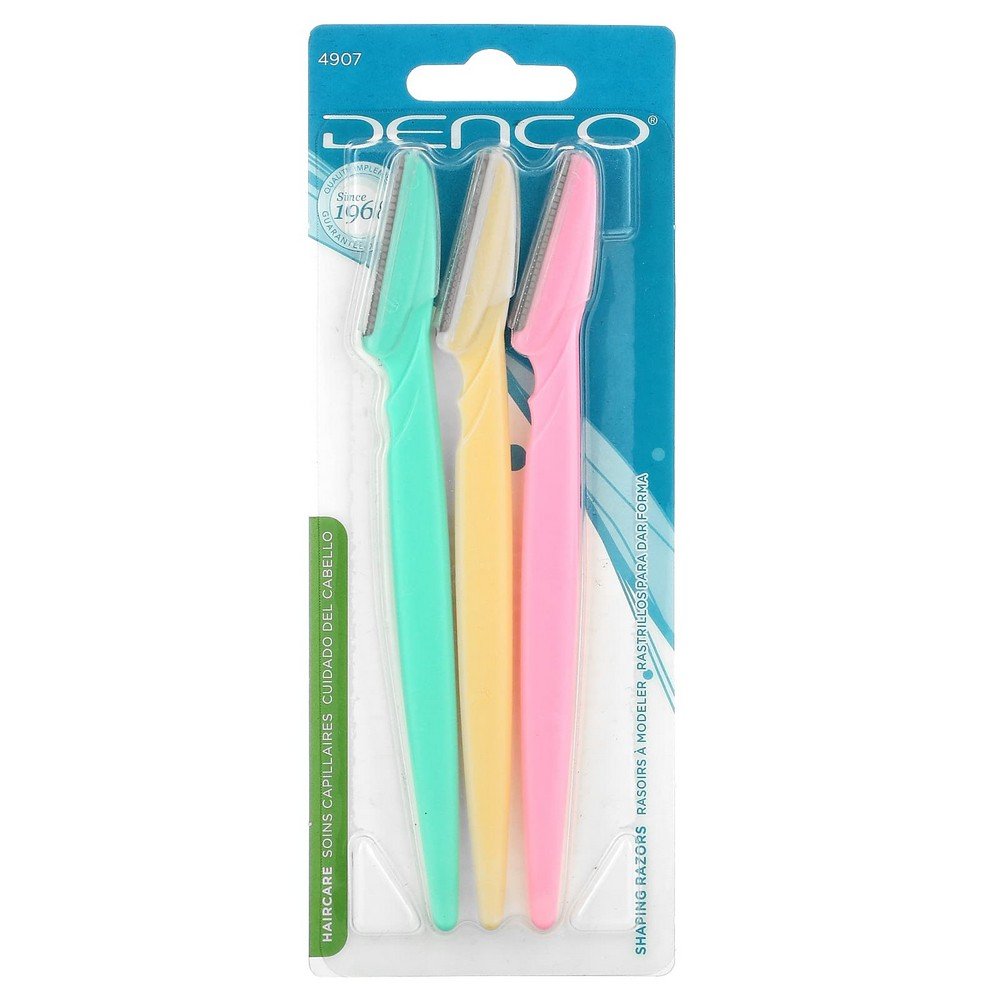 Denco, Shaping Razors, Assorted Colors, 3 Piece Set,Denco, Rasiermesser, verschiedene Farben, 3-teiliges Set