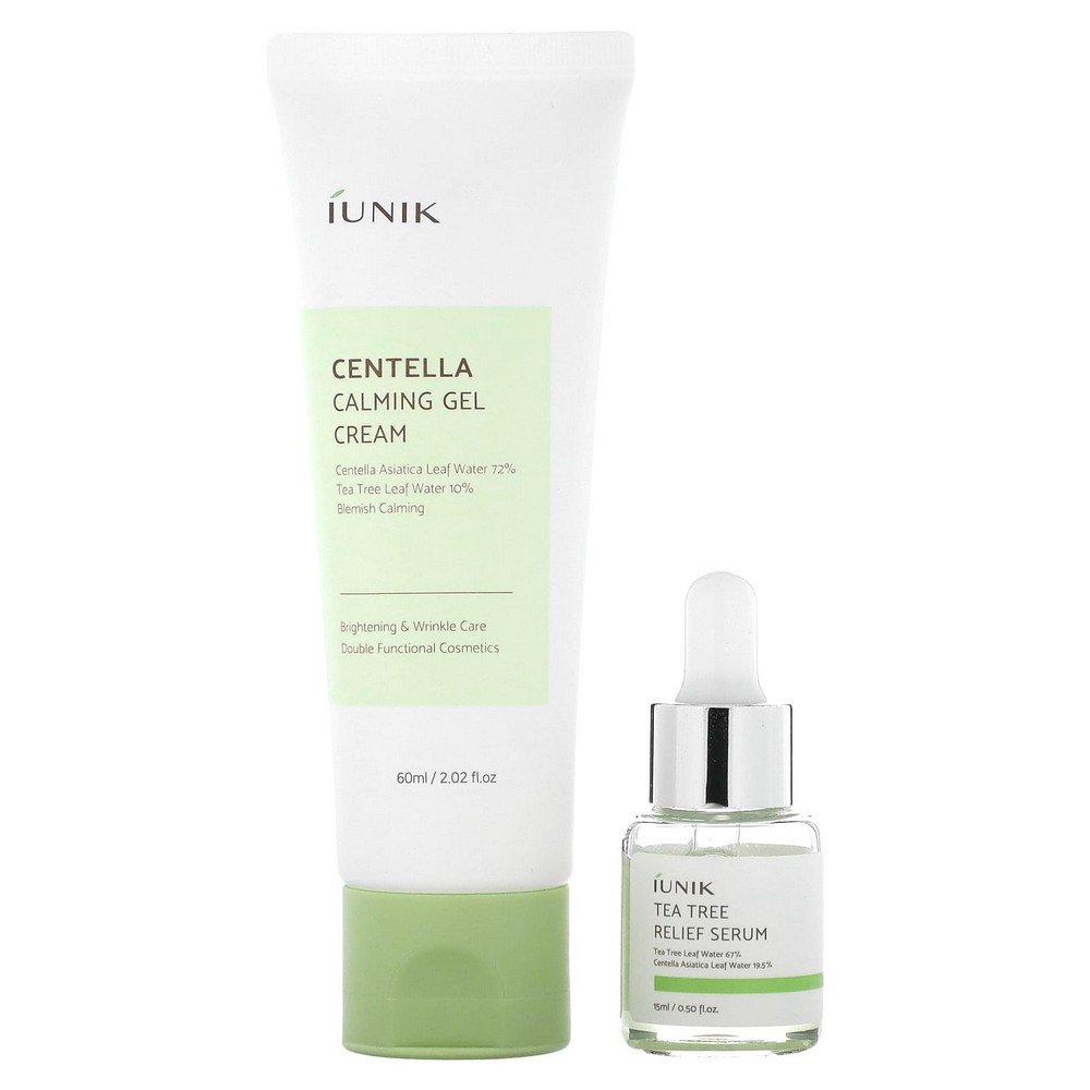 iUNIK, Centella Edition Skin Care Set, Cream & Mini Serum, 2 Piece Set,iUNIK, Centella Edition Skin Care Set, Cream & Mini Serum, 2 Piece Set