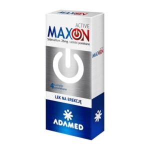Maxon Active 25 mg Tablets (4 pcs) for erectile dysfunction treatment.