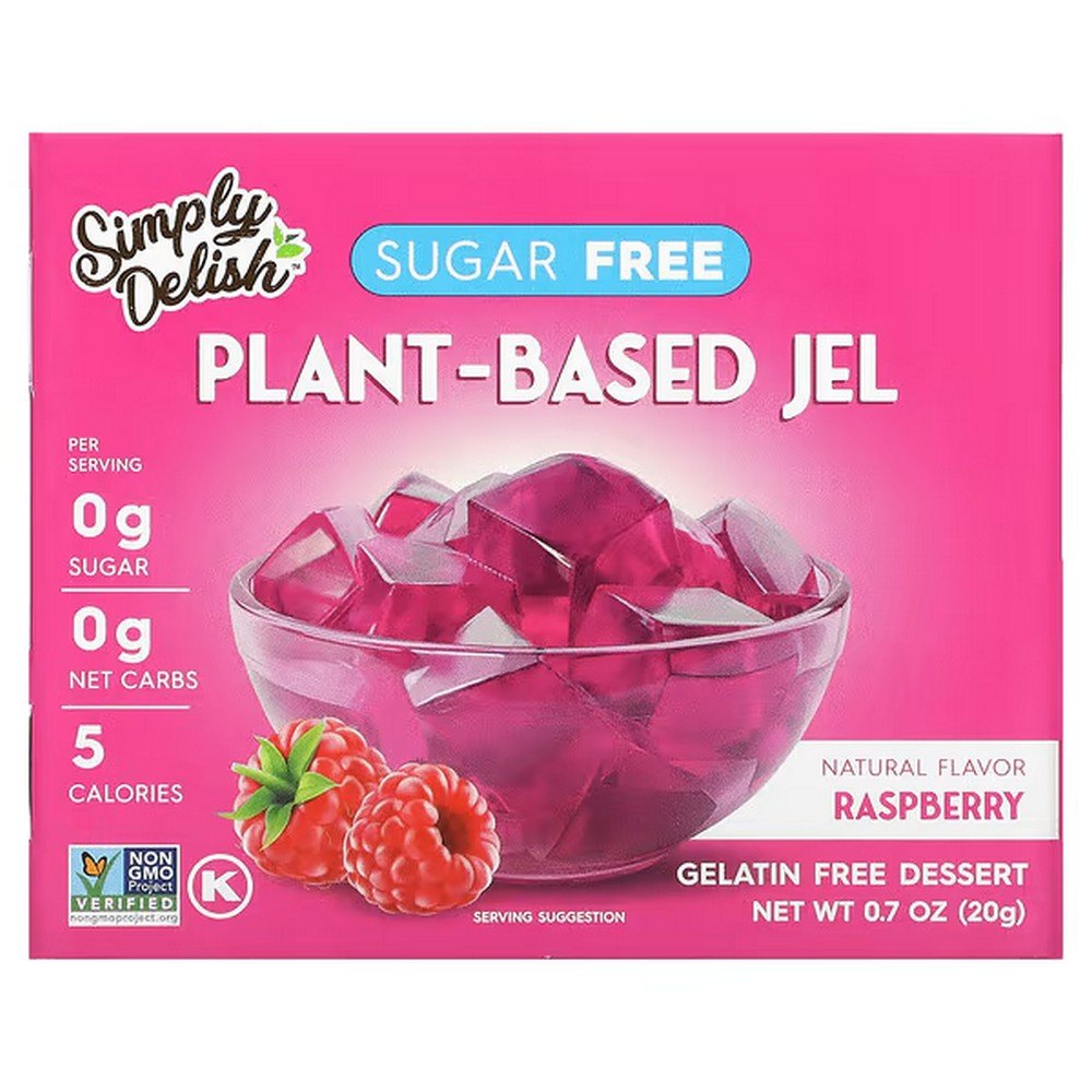 Natural Simply Delish, Plant-Based Jel, Raspberry, 20 g (0.7 oz.),Natural Simply Delish, Plant-Based Jel, Himbeere, 20 g (0,7 oz.)