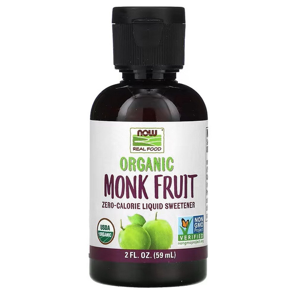 NOW Foods, Organic Monk Fruit, Liquid Sweetener, 2 fl oz. (59ml),NOW Foods, Organic Monk Fruit, flüssiger Süßstoff, 2 fl oz. (59 ml)