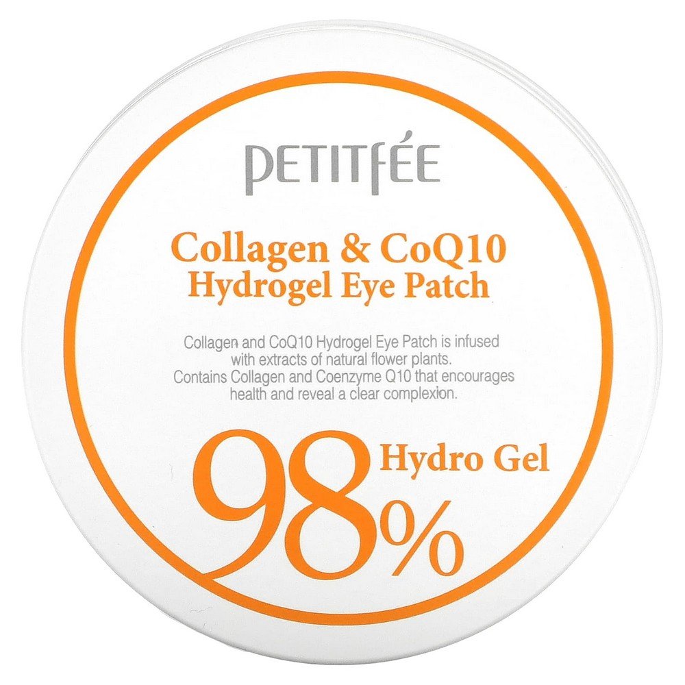 Petitfee, Collagen & CoQ10 Hydrogel Eye Patch, 60 Patches, 1.4 g Each,Petitfee, Collagen & CoQ10 Hydrogel Augenpflaster, 60 Pflaster, 1,4 g jedes