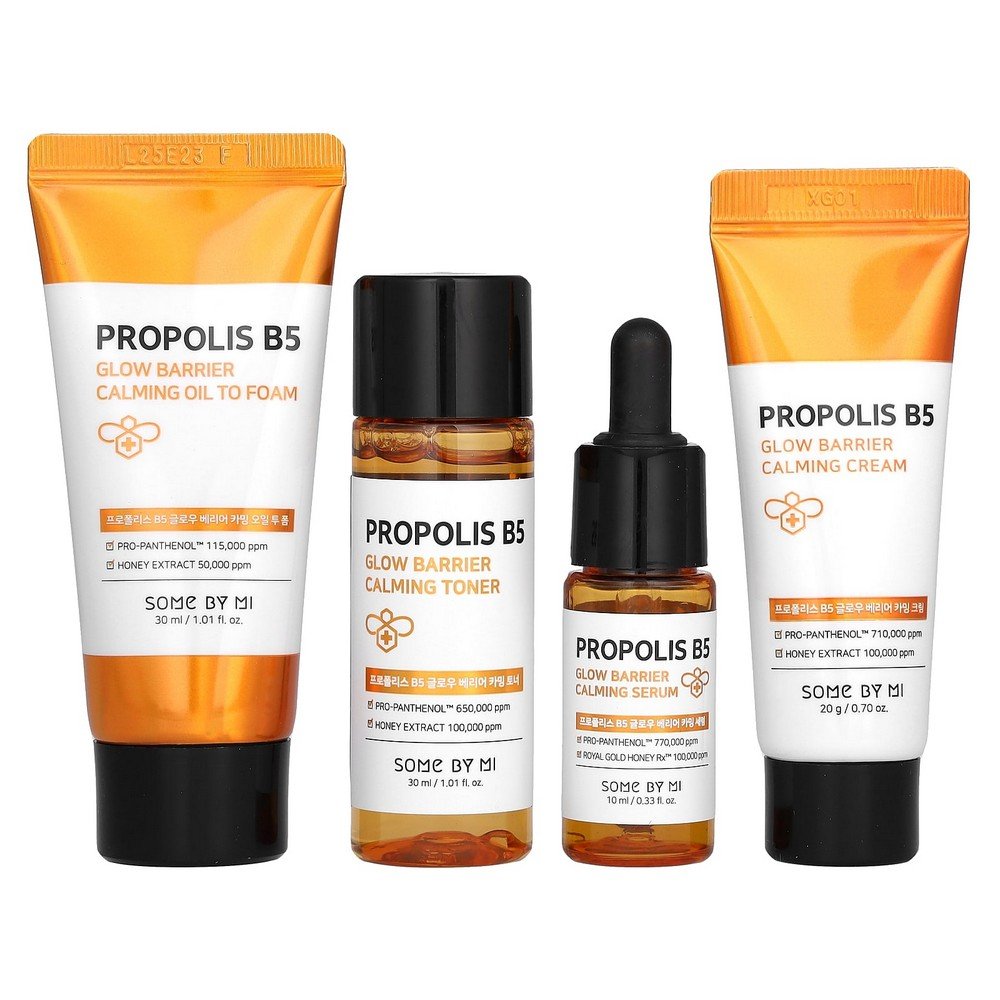 SOME BY MI, Propolis B5, Glow Barrier Calming Starter Kit, 4 Piece Kit,SOME BY MI, Propolis B5, Glow Barrier Calming Starter Kit, 4 Stück