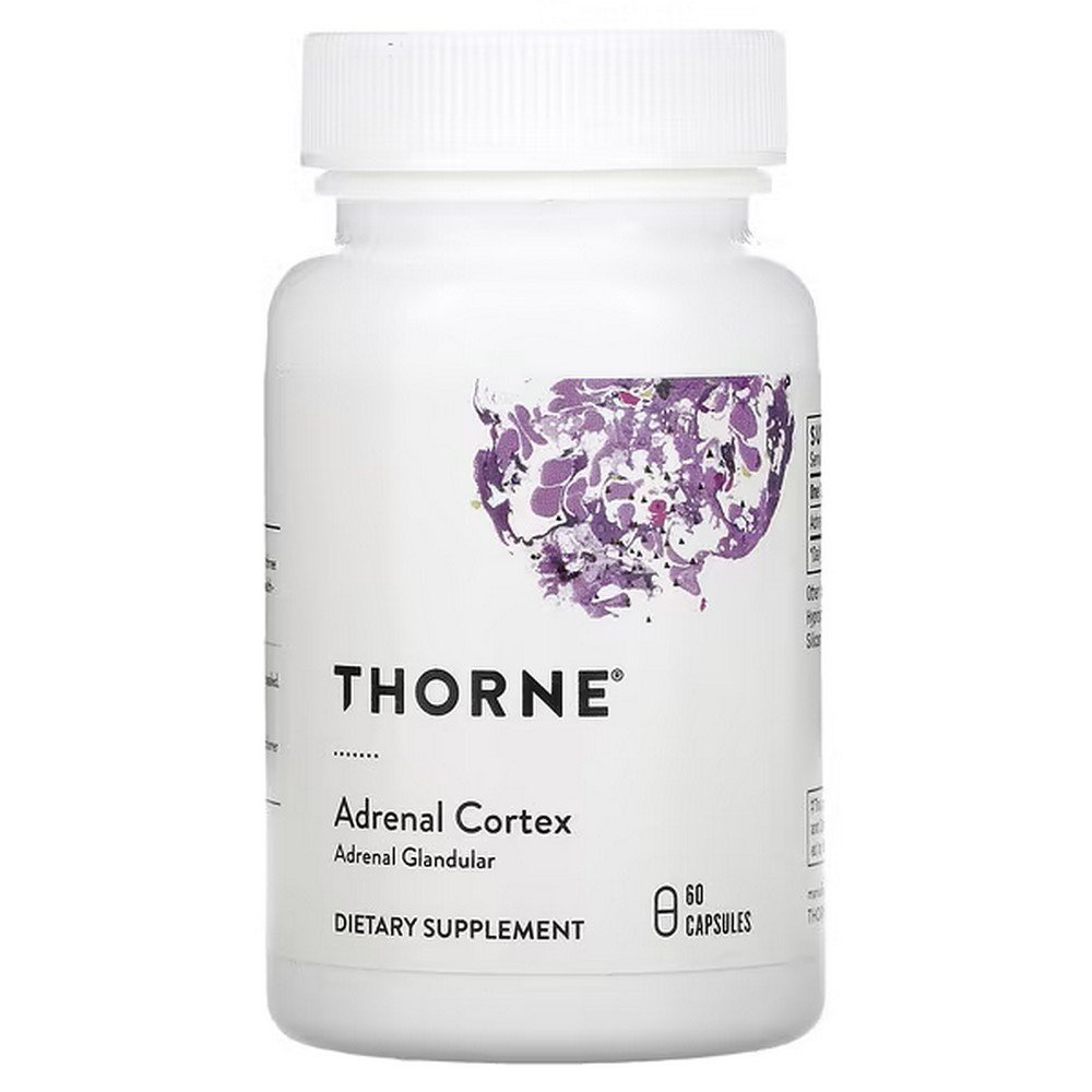 Thorne, Adrenal Cortex, Adrenocortical, 60 Capsules,Thorne, Кора надпочечников, кора надпочечников, 60 капсул