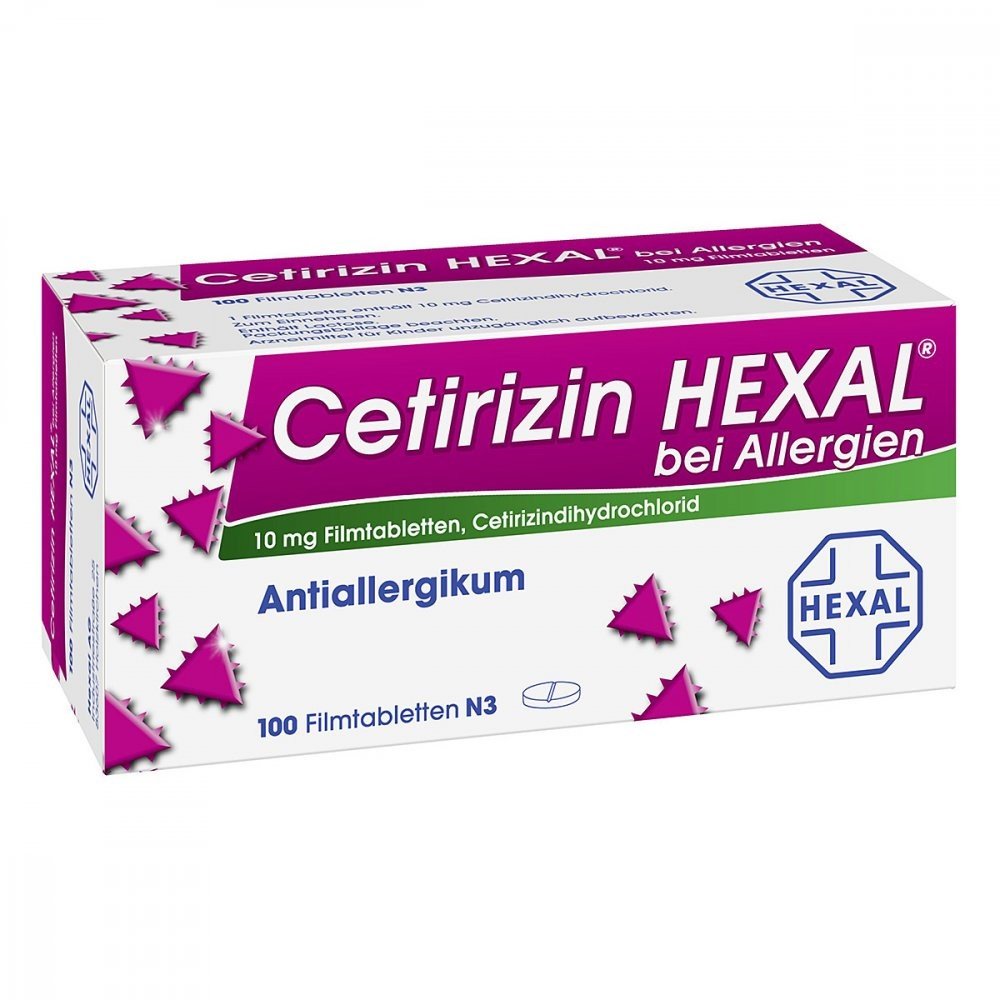 Cetirizine HEXAL for allergies (100 pcs),Cetirizin HEXAL bei Allergien (100 stk)