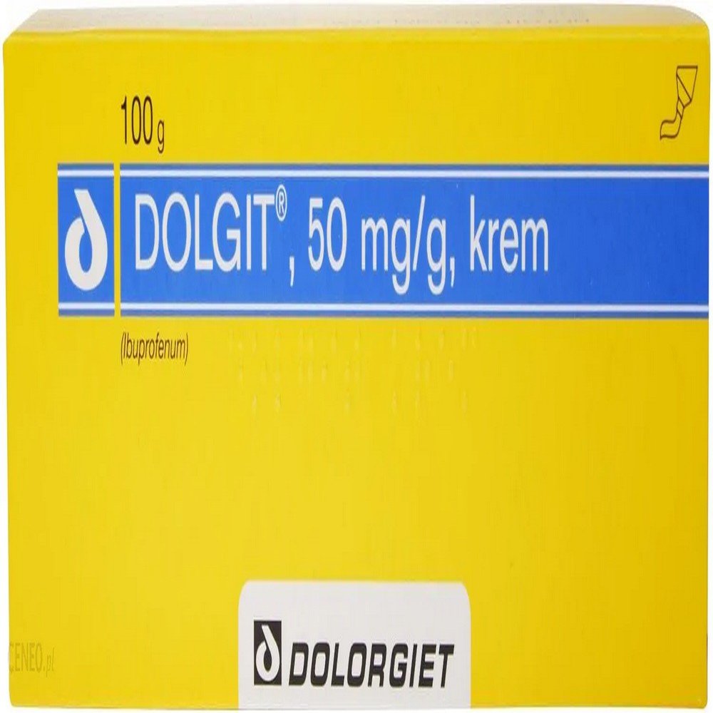 Dolgit Cream 50 mg/g (100 g) for muscle and joint pain relief.